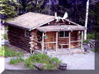 Cabin at entrance of Chena Village