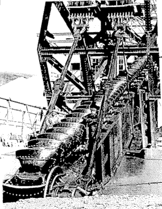 Close-up of Dredge Buckets